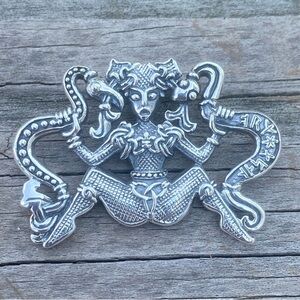 Viking Snake Witch Pendant .925 Sterling Silver Rune Snake Charmer